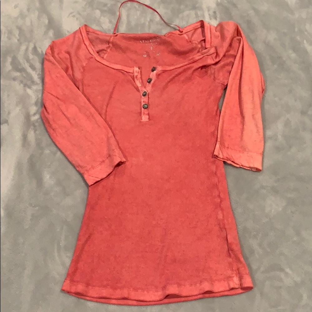 Guess Salmon mid-sleeve shirt